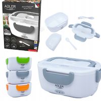 Lunchbox Elektryczny Pojemnik Termos Obiadowy 4474 1,1L Dwukomorowy + Łyżka