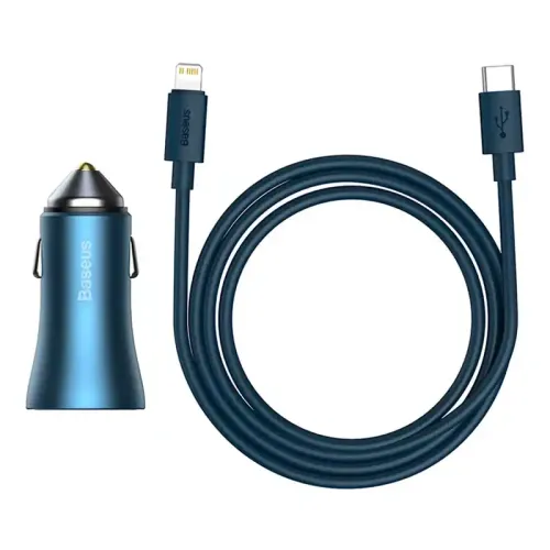 ładowarka samochodowa baseus golden contactor pro, usb + usb-c na Arena.pl