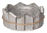 DONICZKA OSŁONKA DREWNIANA SZARA DONICZKI STROIK