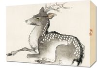Obraz 40x30cm Elk, Kōno Bairei Japoński Vintage do Salonu