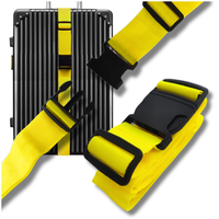 PAS DO WALIZKI ZABEZPIECZAJĄCY SPINAJĄCY BAGAŻ PODRÓŻNY POJEDYNCZY ŻÓŁTY