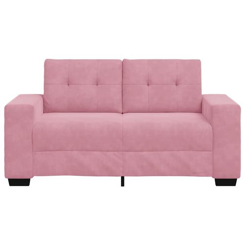 Sofa dwuosobowa, różowa, 120 cm, aksamit na Arena.pl