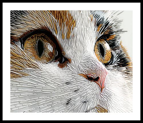 Plakat 60x50cm Nitkowany Kot na Arena.pl