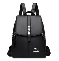 PLECAK DAMSKI SKÓRZANY DO SZKOŁY PRACY VINTAGE CZARNY