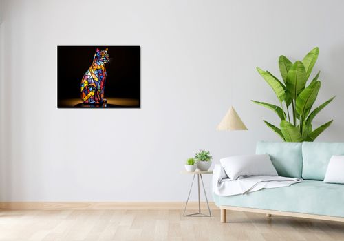 Plakat 80x60cm Koci Witraż na Arena.pl