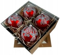 Szklane bombki choinkowe 4 szt. 10 cm PREMIUM