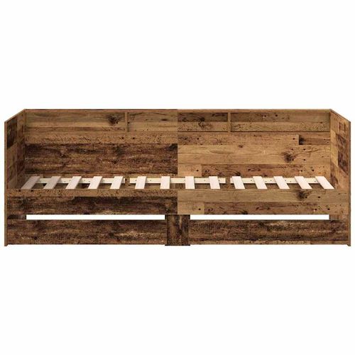 Rama leżanki z szufladami Stare drewno 100 x 200 cm na Arena.pl