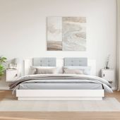 Szafki ścienne, 2 szt., białe, 31,5x30x30 cm, drewno sosnowe