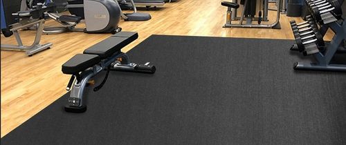 Mata sportowa fitness z granulatu gumowego Siłownia Trenażer GUMA 10 mm na Arena.pl