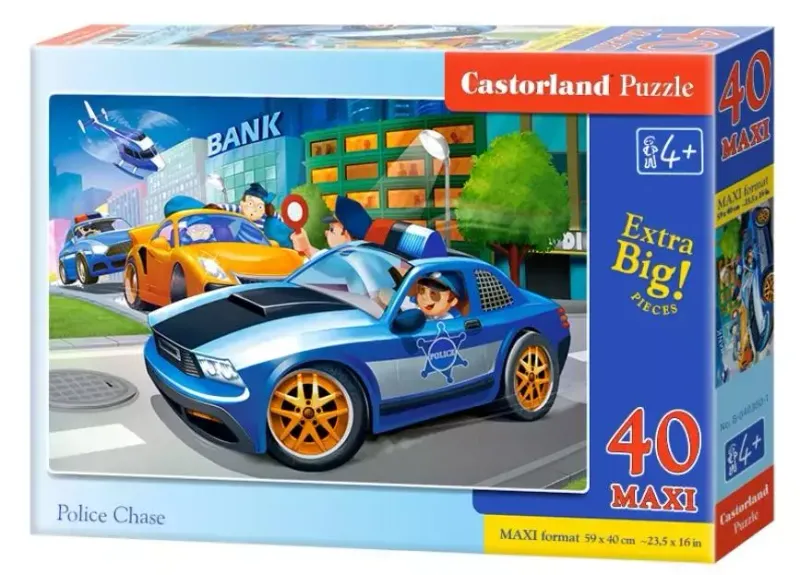 Puzzle maxi 40 elementów. Police Chase zdjęcie 1
