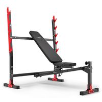 Ławka treningowa regulowana MH-L107 - skos ujemny, stojaki, 250kg