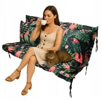 Poduszka na huśtawkę ogrodową 160x55x55 Papugi