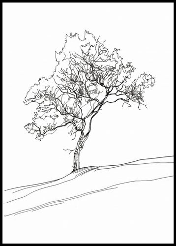 Plakat 67,5x95cm Drzewo w Zarysie na Arena.pl