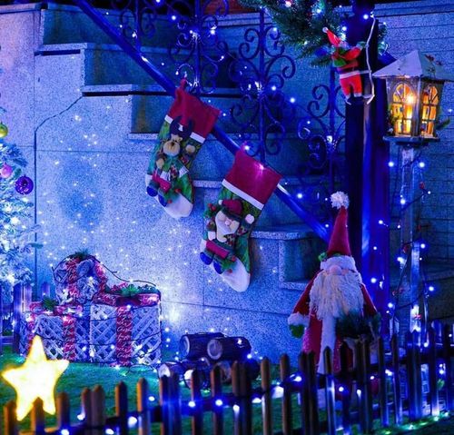 LAMPKI CHOINKOWE 1000 LED FLASH ZEWNĘTRZNE WEWNĘTRZNE ŚWIĘTA NIEBIESKIE na Arena.pl