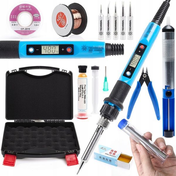 PRECYZYJNA LUTOWNICA TECHREBAL TBC80W Z LCD 80W + ZESTAW AKCESORIÓW 14W1 zdjęcie 1