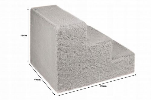 Schodki dla psa 3-stopnie tapicerowane szare podest dla psa do kanapy łóżka na Arena.pl