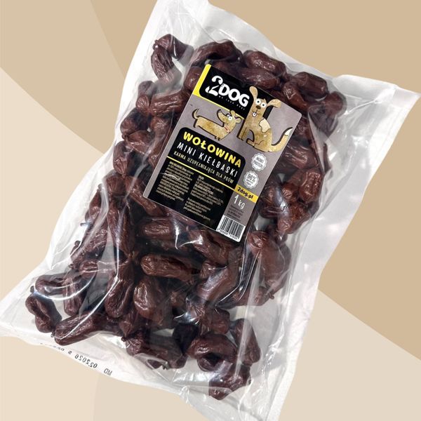 2Dog Mini Kiełbaski WOŁOWINA 1 Kg zdjęcie 3