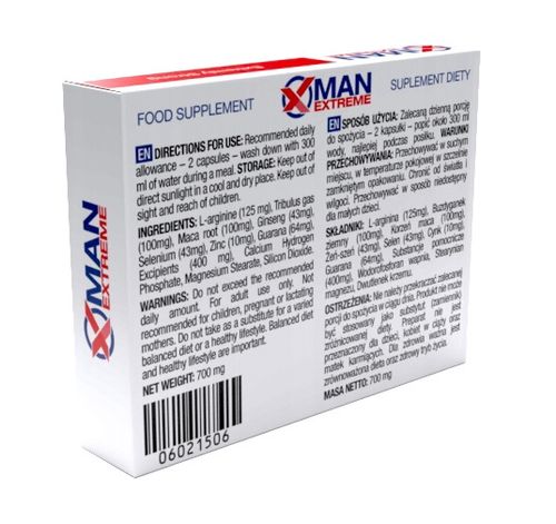 MAN EXTREME EKSTREMALNIE MOCNA KAPSUŁKA EREKCJA SILNA POTENCJA 24H na Arena.pl