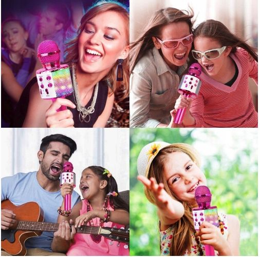 MIKROFON BEZPRZEWODOWY KARAOKE BLUETOOTH KOLORY zdjęcie 4