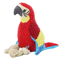 Zabawka dla psa duża papuga z węzłami i piszczałką 16x10x30cm UNIQ PETS