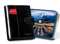 duży portfel męski zapinany na zatrzask - peterson