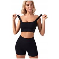 DAMSKI STRÓJ DO ĆWICZEŃ NA SIŁOWNIE KOMPLET SPORTOWY STANIK SPODENKI JOGA