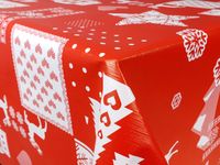 Świąteczna Czerwona Cerata Dekoracyjna Na Stół Do Kuchni Salonu 140x10cm