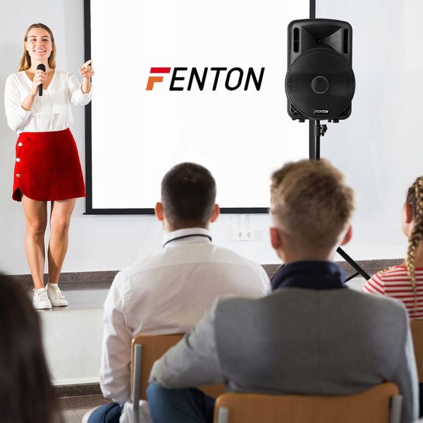 Kolumna aktywna 15'' 800W UHF BT bateria+ mikrofon/ imprezy konferencje zdjęcie 3