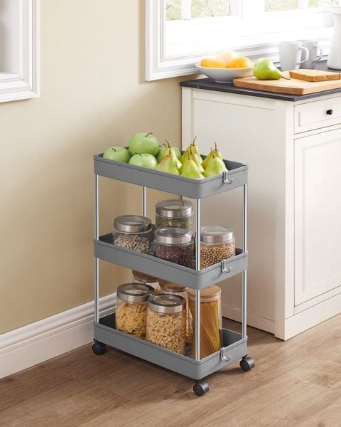 Szafka na kółkach 3 półki szara - KSC009G01 zdjęcie 3