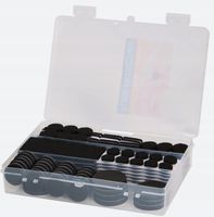 Podkładki filcowe czarne pod meble krzesła 177 szt. różne kształty