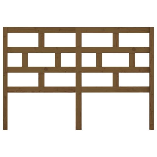 Wezgłowie łóżka, brązowe, 156x4x100 cm, lite drewno sosnowe na Arena.pl