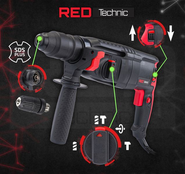 MŁOTOWIERTARKA Młot UDAROWY Wiertarka UDAROWA SDS+ 2600W 4J Walizka zdjęcie 6