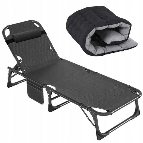 Łóżko Polowe Turystyczne Wędkarskie Leżak Składany z Materacem 194 cm na Arena.pl