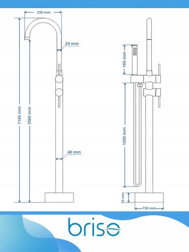 Bateria wannowa wolnostojąca chrom na Arena.pl