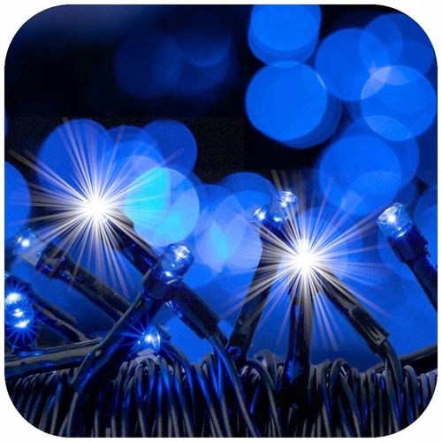 LAMPKI CHOINKOWE NIEBIESKIE 300 LED FLASH WEW/ZEW 22M ŚWIĄTECZNE NA CHOINKĘ na Arena.pl