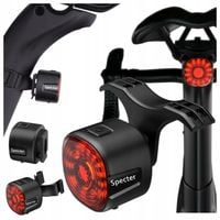 Czerwona Lampka rowerowa SPECTER WT09 tył tylna akumulator USB C 100