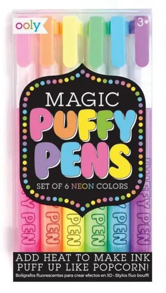 Flamastry z Efektem 3D Magicznie Puchnące 6szt zdjęcie 1