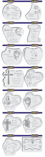 STATUETKA PODSTAWKA POD ZNICZ na grób + grawer XL na Arena.pl