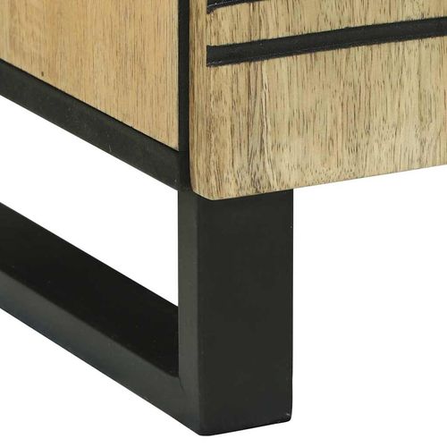 Szafka Nocna Brązowy 50 x 33 x 60 cm lite drewno mango na Arena.pl