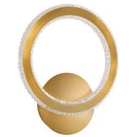 Ścienna LAMPA glamour MONTE LE41692 Luces Exclusivas okrąga OPRAWA kinkiet LED 19W 2925K pierścień ring modernistyczny złot