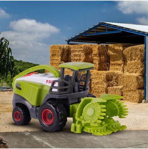 ZESTAW TRAKTOR CIĄGNIK KOMBAJN MASZYNY POJAZDY ROLNICZE ZWIERZĘTA PREZENT na Arena.pl