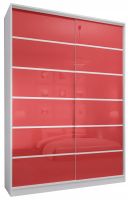 SZAFA PRZESUWNA 100 x 250 BIAŁA LACOBEL CZERWONY