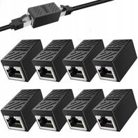 Złączka przedłużka sieciowa złącze RJ45-RJ45 lan KAT.5/6/7 1000Mb/s 8szt