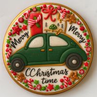 CIASTKO LUKROWANE GARBUS PRESENTS GREEN ROZ.XL KOŁO RĘCZNIE ROBIONE