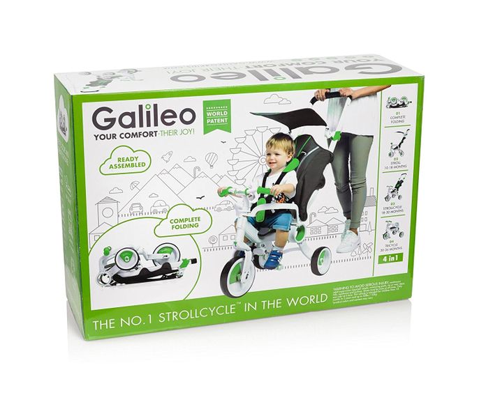 Trójkołowy Wózko-Rowerek Galileo4kids Strollcycle ZIELONY na Arena.pl