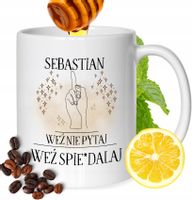 Kubek Dla Sebastiana Kolegi Przyjaciela Męża Z Nadrukiem Biały 330Ml