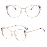 ZŁOTE Damskie Okulary Zerówki do KOMPUTERA Blue Light UV OPRAWKI Flexy OCHR