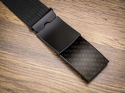 Pasek Męski Parciany Klasyczny Czarny Solidna Klamra Metal Szeroki 115cm na Arena.pl