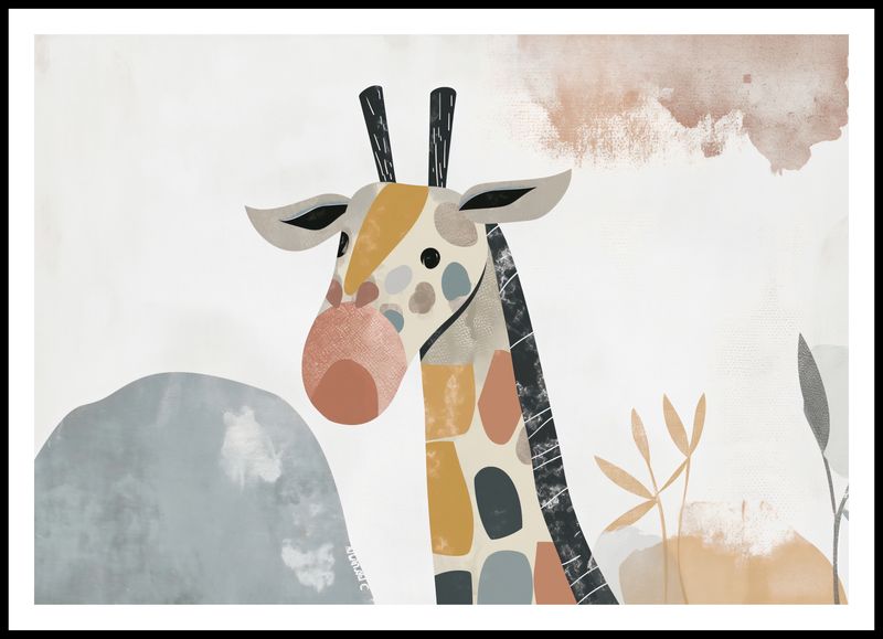 Plakat 100x70cm Żyrafa Bambino zdjęcie 3