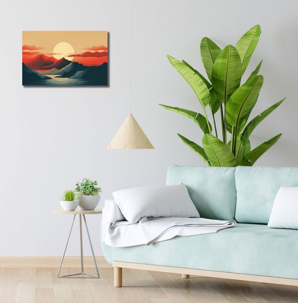 Obraz 50x30cm Zachód Słońca nad Górami zdjęcie 2